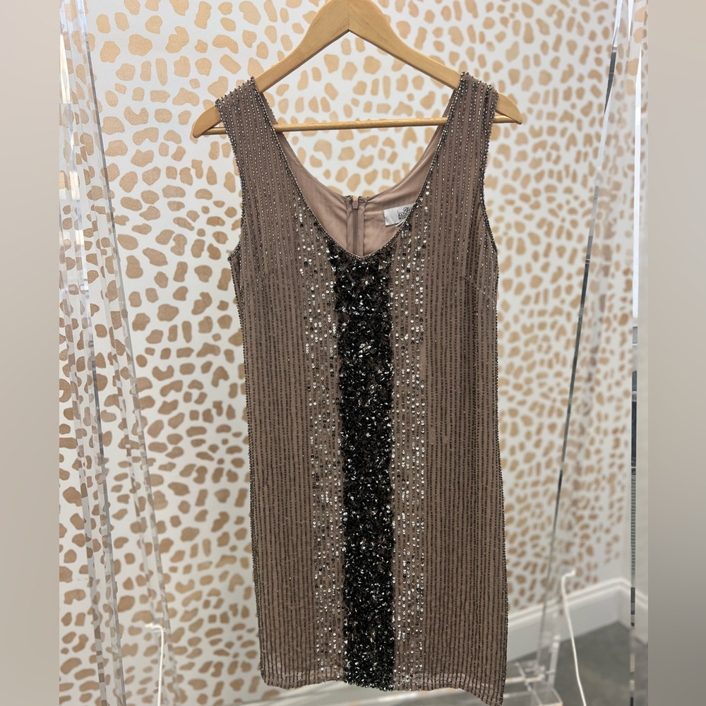 Badgely Mischa Beaded Mini Dress